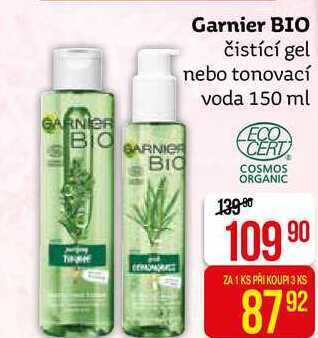 Teta Garnier bio čistící gel nebo tonovací voda 150 ml nabídka