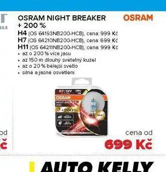 Auto Kelly Autožárovky osram night breaker h4 nabídka
