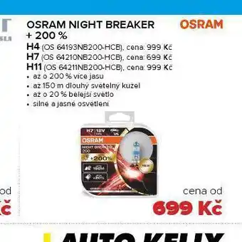 Auto Kelly Autožárovky osram night breaker h11 nabídka