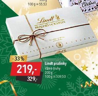 Globus Lindt pralinky nabídka