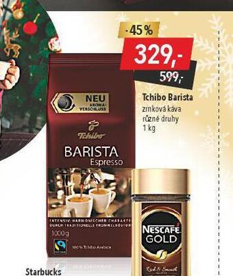 Globus Tchibo barista zrnková káva nabídka