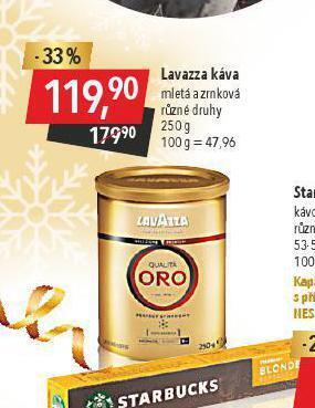 Globus Lavazza káva nabídka