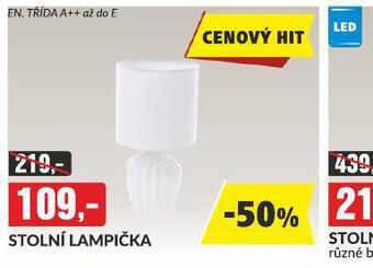 Baumax Stolní lampička nabídka