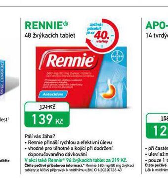 Alphega Lékárna Rennie nabídka
