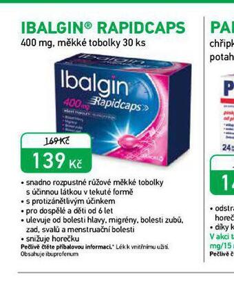 Alphega Lékárna Ibalgin rapidcaps nabídka