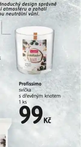 dm drogerie Profissimo svíčka s dřevěným knotem nabídka