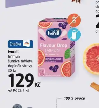 dm drogerie Ivorell immun šumivé tablety nabídka