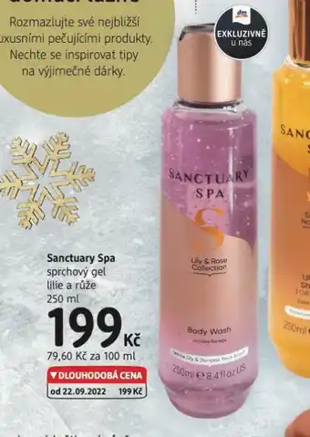 dm drogerie Sanctury spa sprchový gel nabídka