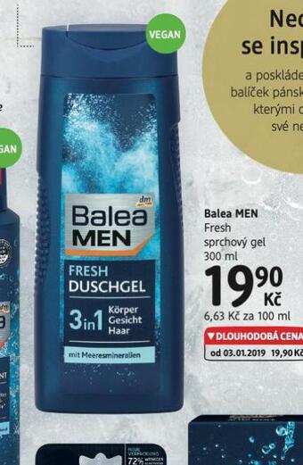 dm drogerie Balea men sprchový gel nabídka