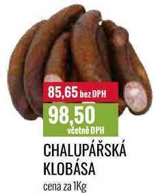 Ratio Chalupářská klobása cena za 1kg nabídka