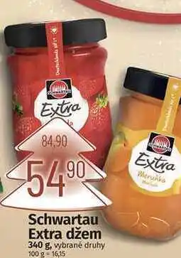 Coop Schwartau extra džem 340 g, vybrané druhy nabídka