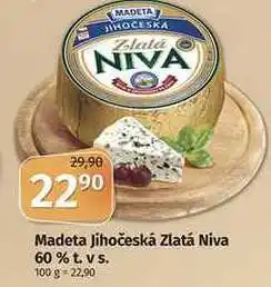 Coop Madeta jihočeská zlatá niva 60 % t. vs. 100 g nabídka