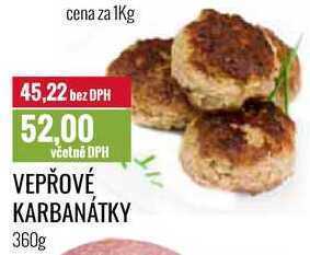 Ratio Vepřové karbanátky 360g nabídka