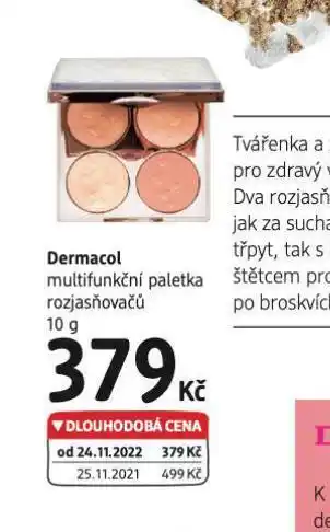 dm drogerie Dermacol multifunkční paletka rozjasňovačů nabídka