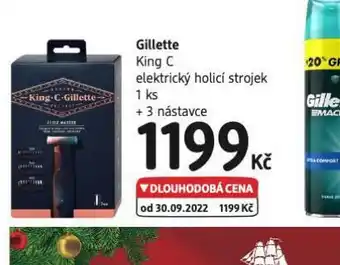 dm drogerie Gllette king c elektrický holicí strojek nabídka