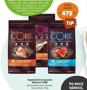 Pet Center Superprémiové granule wellness core nabídka