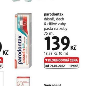 dm drogerie Parodontax zubní pasta nabídka