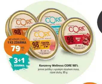 Pet Center Konzervy wellness core 98% nabídka