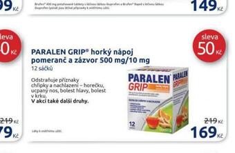 Benu Paralen grip horký nápoj nabídka