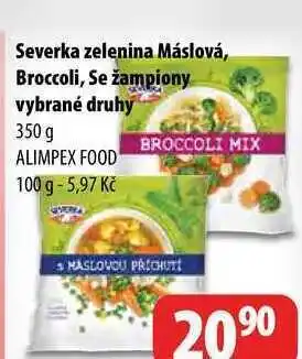 Severka zelenina máslová, broccoli, se žampiony vybrané druhy 350 g
