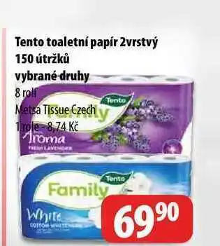 Partner Maloobchodní síť Tento toaletní papír 2vrstvý 150 útržků vybrané druhy 8 roll nabídka