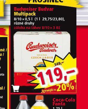 Norma Pivo budweiser budvar original nabídka
