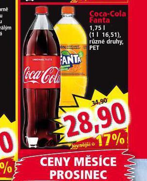 Norma Coca cola, fanta nabídka