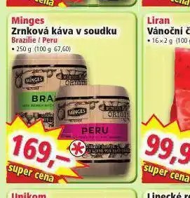 Norma Minges zrnková káva v soudku nabídka
