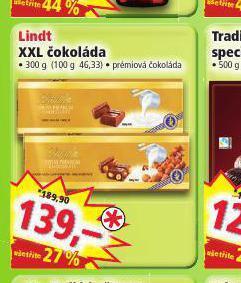 Norma Lindt xxl čokoláda nabídka