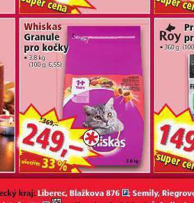 Norma Whiskas granule pro kočky nabídka