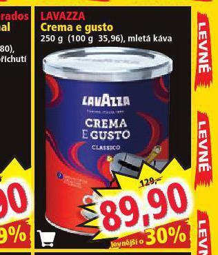 Norma Lavazza crema e gusto mletá káva nabídka