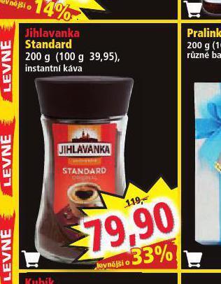Norma Jihlavanka standard mletá káva nabídka