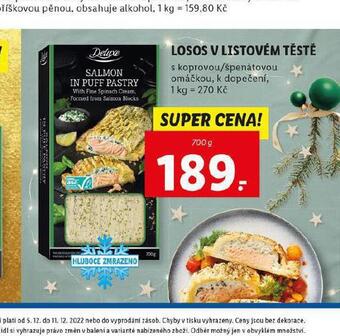 Lidl Losos v listovém těstě nabídka