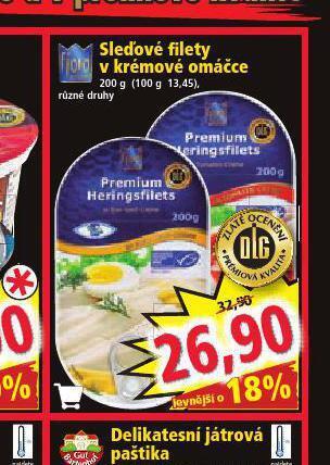 Norma Sleďové filety v krémové omáčce nabídka