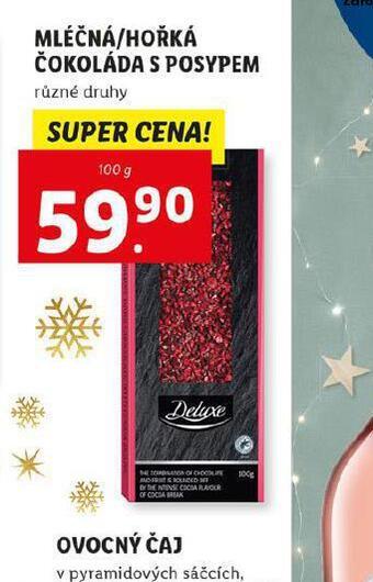 Lidl Mléčná / hořká čokoláda s posypem nabídka