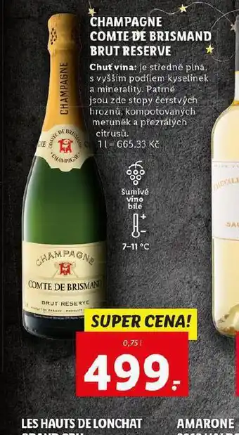 Lidl Champagne comte de brismand brut reserve nabídka