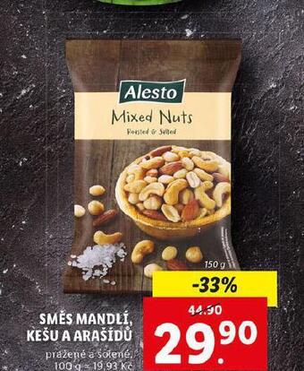 Lidl Směs mandlí, kešu a arašídů nabídka
