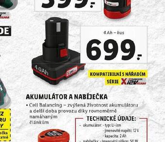 Lidl Akumulátor a nabíječka nabídka