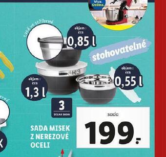 Lidl Sada misek z nerezové oceli nabídka