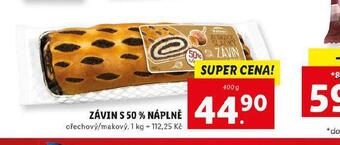 Lidl Závin s 50% náplně nabídka