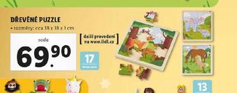 Lidl Dřevěné puzzle nabídka