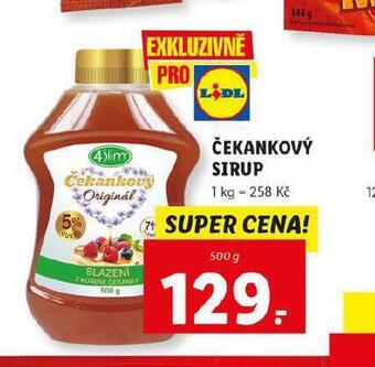 Lidl Čekankový sirup nabídka