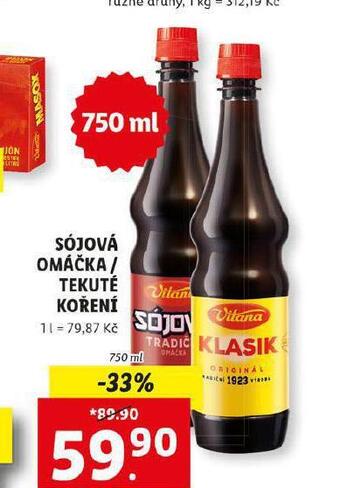 Lidl Vitana tekuté koření nabídka