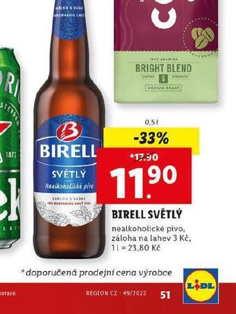 Lidl Pivo birell nealko nabídka
