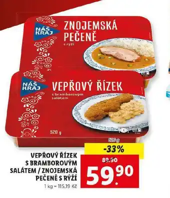 Lidl Hotová jídla - vepřový řízek s bramborovým salátem nabídka