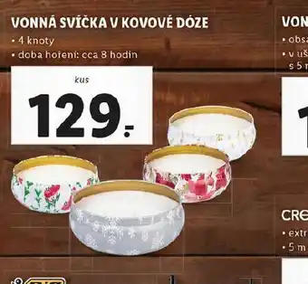 Lidl Vonná svíčka v kovové dóze nabídka