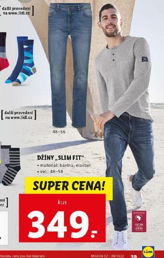 Lidl Džíny slim fit nabídka