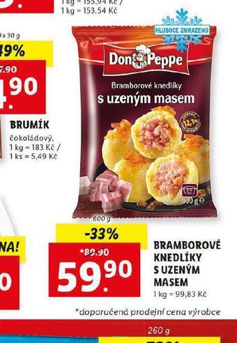 Lidl Bramborové knedlíky s uzeným masem nabídka