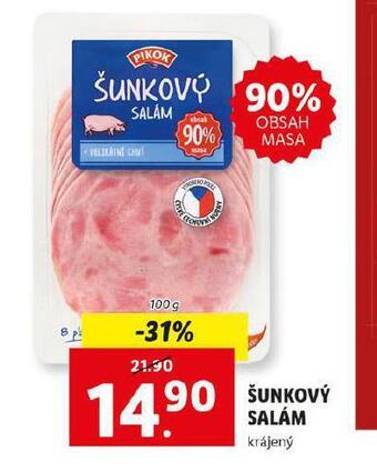 Lidl Šunkový salám nabídka