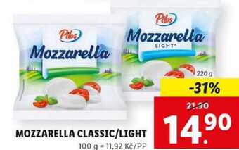 Lidl Mozzarella classic/light, 220 g nabídka
